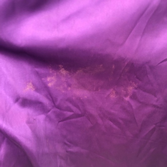 Vintage 60s Wool Bouclé Tweed Peacoat Purple Green M - Picture 5 of 5